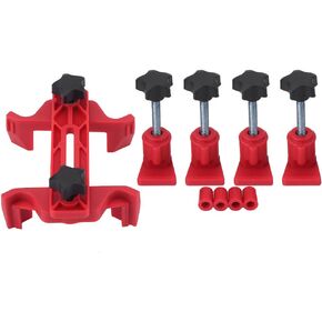 Cam Clamp Set, 9pcs Car Auto Dual Cam Clamp Camshaft Engine Timing Sprocket Gear Locking Tool Kit Cam Gear Clamp and Holder Set Car Auto Sprocket Gear Engine Timing Tool Set, Red