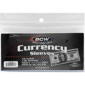 BCW Regular Bill Currency Sleeves