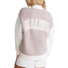 Barefoot Dreams Women's CozyChic Malibu Varsity Jacket