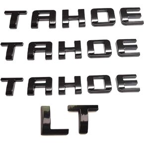 3D Raised and Strong Adhesive Decals Letters Badge Fit for Gm 07-16 Tahoe Glossy Shiny (Bright Black)
