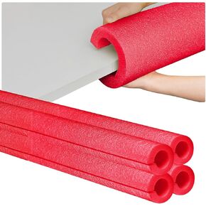4 Pcs Hanaive 40 Inch x 4.1 Inch Jumbo Pool Noodles Bulk Pool Noodles Foam Large Pre Slit Clamp Foam Protection Foam Tube Swim Noodles for Swimming Floating Craft Projects Padding Bumper (Black)
