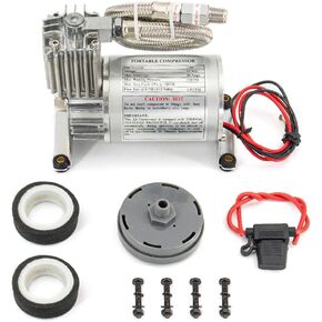 Universal 150 PSI Horns Heavy Duty Dual Onboard Air Compressor, Replacement for Truck/Car Train Horn/Suspension/Ride/Bag kit/System and All 12v Vehicles like Semi/Pickup Trucks