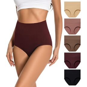 High Waisted Womens Underwear Full Coverage Ladies Panties Tummy Control Soft Briefs Multipack (Regular & Plus Size)