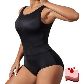 Swimwear Period for Teens - Women's One Piece Leakproof Bathing Suits for Girls with 15ml Absorbent Pad
