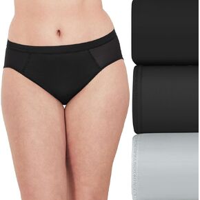 Bali Women's Mesh Hi-Cut Underwear 3-Pack, One Smooth U Ultra-Light High Cut Panties