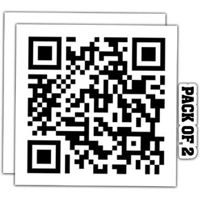 | Never Gonna Give You Up Rick Roll Qr Code Sticker Funny Car Truck Van SUV Window Wall Cup Laptop Tumbler 2 Pack 4X4 inches -Imp 027