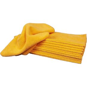 Detailer's Preference Premium Cleaning Microfiber Towels, 350 GSM, 16 x 16 Inches, Blue, 12-Pack