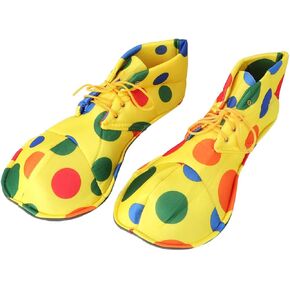 Color Clown Shoes 1 Pair Clown Shoes Prom Props Halloween Costumes Clown Boots Party Clown Shoes Clown Costume for Women Make up Apparel Colorful Men and Women Cloth
