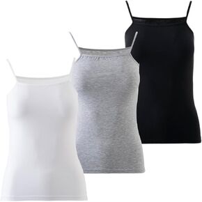 Women's Camisole 3-Pack, Tank Top for Women, Cotton Camisole Tops for Women, Spaghetti Strap Womens Tank Tops Undershirt