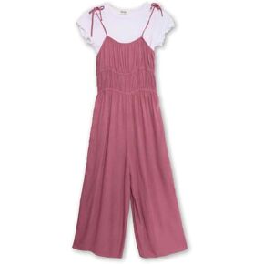Speechless Girls Solid Twill Jumpsuit