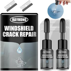 Windshield Crack Repair Fluid Car Window,2024 New Windshield Crack Repair kit,Automotive Windscreen Tool,Cracks Gone Glass Repair Fluid for Fixing Chips and Star Shaped Crack (2PCS)