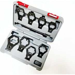 VCC 9 Piece 3/8" Drive Non-Slip Low Profile Offset Oil Filter Wrench Removal SeEasily Remove and Replace Oil and Fuel Filter Canisters. Sizes Ranging From 24mm to 38mm