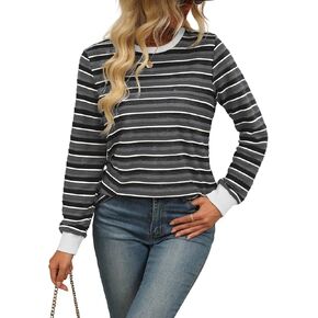 Womens Long Sleeve Shirts Fall 2024 Casual Tops Fashion Fall Outfits Blouses Clothes