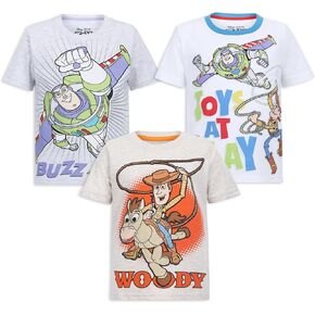 Disney Toy Story Boys 3 Pack T-Shirt for Toddler and Big Kids