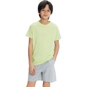 heim Boys Tech Felt Athletic Shirts, Super Light Daily Tee, Cool-feeling, Anti-deformation, Boys' Activewear Fashion
