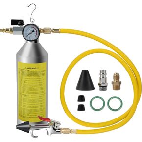 PLAYOCCAR AC Flush Kit Auto Air Conditioner Home Air Conditioning Flush Kit with 220PSI Pressure Gauge&Nozzle Hook 3.5ft Hose Connector for Car Air Conditioning Hose, Fuel Line, Condenser, Evaporator