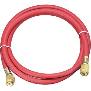YOKIVE 1/4 SAE Flare AC Refrigerant Charging Hoses, 4.92Ft Length 600PSI Thread | Great for Ir Condition System Maintenance (Red, 1.5M)