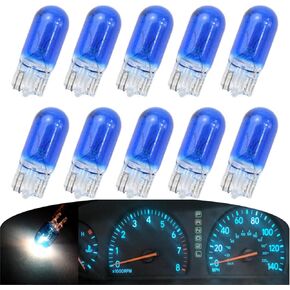 10Pack T10 194 168 LED Light Bulb 158 PC194 161 W5W 147 Halogen Instrument Panel Gauge Cluster Dashboard Automotive Light Bulb Blue