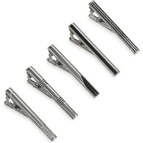 Tie Clips for Men Set, Boy Tie Bar for Wedding Neck Tie Holder or Tie Pins for Male Graduation Gifts & Business M-T-T1B