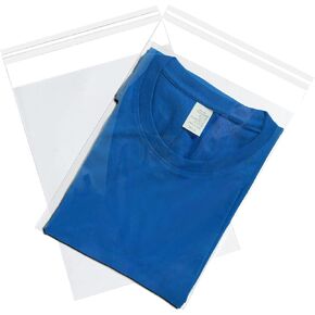 100 Count 10x13 Inch Clear Poly Bags for Packaging Clothing Shirts Self Seal Cellophane Plastic Bags in Saudi Arabia