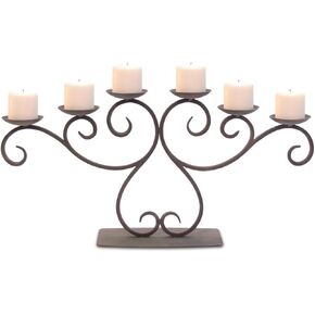Pilgrim Home & Hearth 17503 Lakewood Fireplace Candelabra Candle Holder, Distressed Bronze