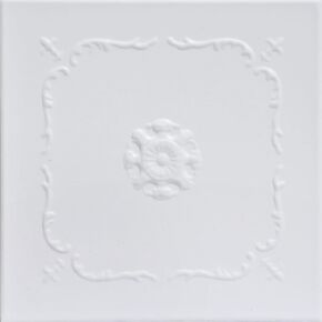 A La Maison Ceilings R43 Bourbon Street Foam Glue-up Ceiling Tile (128 sq. ft./Case) Pack of 48, Ultra Pure White - Satin (Behr)