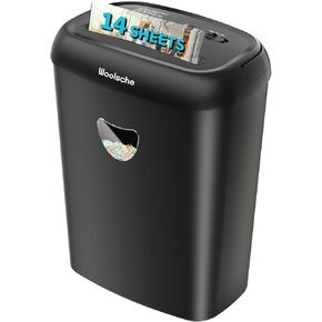 Paper Shredder,14-Sheet Cross Cut with 6.6-Gallon Basket, High Security Level P-4,3-Mode Design Shred Card/CD/Staple/Clip for Office