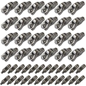 3L3Z-6564-BA 48pcs Engine Rocker Arms and Lifters Set Fit for 2007-2010 Mustang 5.4L, Fit for 2005-2010 F-150 4.6L, Replace OE 3L3Z-6564-BA, HT2305