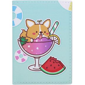 Cute Animal Passport Holder Dinosaur Puppy Passport Holder Wallet Leather Card Holder Travel Passport Cover for Girls Women