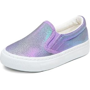 Toandon Toddler Kids Girls Sparkle Slip On Walking Shoes Age 2-10