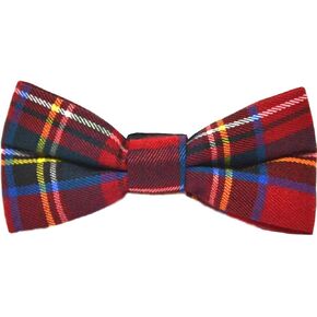 King & Priory Traditional Red Tartan Check Bow Tie, Plaid, Stewart Tartan, Scotland, Highland