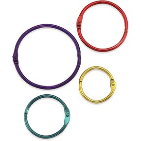 Hygloss Metallic Book Rings, Pack of 36