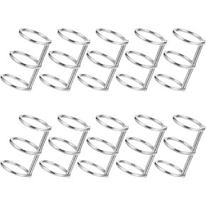 PATIKIL 20mm Loose Leaf Binder Rings, 10 Pack 3-Rings Book Binder Ring Alloy Snap Split Hinged for DIY Travel Diary Photo Album Binding Spines, Black