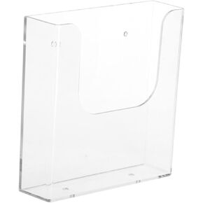 A5 Display Catalog Rack Acrylic Wall Bins Hanging File Folders Booklet Display Stand Wall Magazine Holder Book Shelf Decor Desk File Organizer Office Plastic Storage Paper Holder