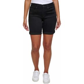 DKNY Jeans Womens Midweight Bermuda Jeans Short (10, Black)