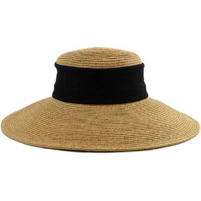 San Diego Hat Company Women's Sun Hat with Collapsible Crown, Black