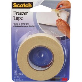 Scotch Freezer Tape, 0.75 in x 1000 in, Writable Surface, Easy Tear, Temperature Resistant, Ideal for Labeling Freezer Bags and Containers