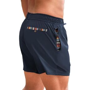 Mens Casual Shorts Elastic Waist Drawstring Summer Beach Shorts Quick Dry Sports Athletic Golf Shorts with Pockets
