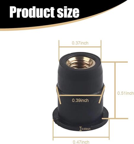 10 قطع M5 مثبتات صواميل الزجاج الأمامي المعدلة للدراجات النارية، ملحقات براغي مطاطية، مجموعات استبدال مسامير السيارة العالمية المقاومة للماء للدراجات النارية والسيارات والشاحنات وقوارب الكاياك ATV (أسود) in Kuwait