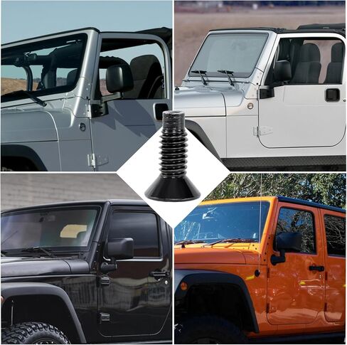 براغي مفصلات الباب متوافقة مع جيب رانجلر 76-86 CJ، 87-95 YJ، 97-06 TJ، براغي مفصلات الزجاج الأمامي ومسامير الأبواب، براغي توركس لمفصلات الباب الخلفي (عبوة من 8) in Kuwait