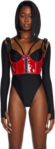 Dolls Kill My Type Underbust Corset by Poster Grl - Vegan Leather Dress With Structured Boning, Perfect for Edgy Fashion in Saudi Arabia