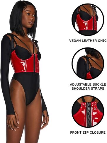 Dolls Kill My Type Underbust Corset by Poster Grl - Vegan Leather Dress With Structured Boning, Perfect for Edgy Fashion in Saudi Arabia