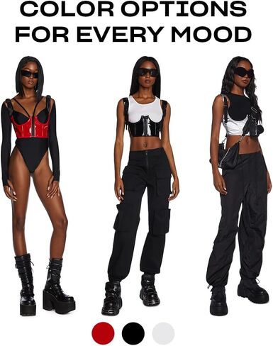 Dolls Kill My Type Underbust Corset by Poster Grl - Vegan Leather Dress With Structured Boning, Perfect for Edgy Fashion in Saudi Arabia