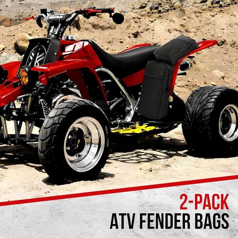 ATV Fender Bags Detachable ATV Saddle Bags Waterproof Gear Bags Motorcycle Rear Tank Saddlebags Compatible with Yamaha, Honda, Bombardier, CFMOTO in Saudi Arabia
