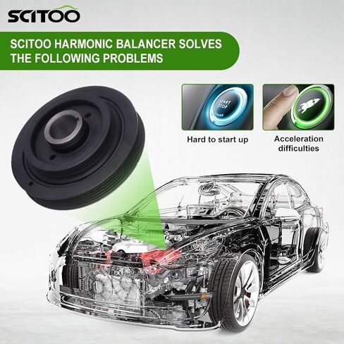 SCITOO 23124-39802 594-505 Harmonic Balancer Crankshaft Pulley Fits 2003-2006 for Kia Sorento in Saudi Arabia
