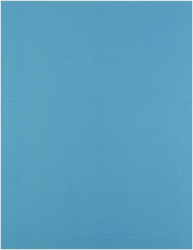 JAM PAPER Printable Business Cards - 3 1/2 x 2 - Brite Hue Blue - 100/Pack in Saudi Arabia