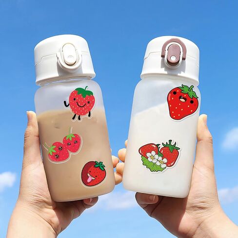 50 PCS Cute Cherry Stickers Fancy Cherry Stickers Vinyl Stickers for Water Bottles Laptop Guitar Scrapbook Party Gifts for Kids Girls Teens Award Stickers(Cherry) in Saudi Arabia