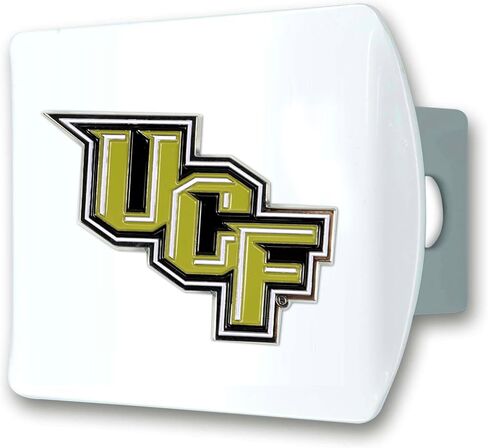 FANMATS 43619 Clemson University Color Hitch Cover - White with Metal Chrome 3D Logo Emblem – Easy Installation on Truck, SUV, Car - Ideal Gift for Die Hard NCAA Fan in Saudi Arabia
