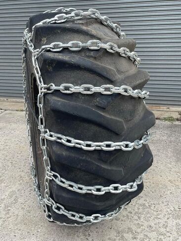 TireChain.com 600/65R25 600/65 25 سلاسل إطارات سلم جرار 11 ملم مجموعة من 2 in Saudi Arabia