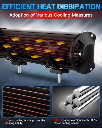 20 Inch LED Light Bar and 2PCS 4 Inch LED Pod Lights with Switch 16AWG 3 Leads Wiring Harness Triple Row Spot Flood Combo Off Road Light LED Bar Light for Pickup Je-ep Truck Tractor UTV Boat in Kuwait